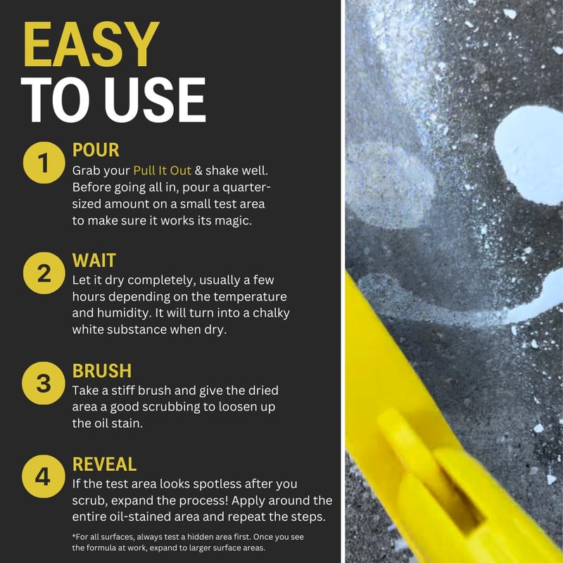 CHOMP! Concrete Oil Stain Remover: Pull It Out Removes and Cleans Oils, Greases from Garage Floors & Driveways 32 Fl Oz - Image 4